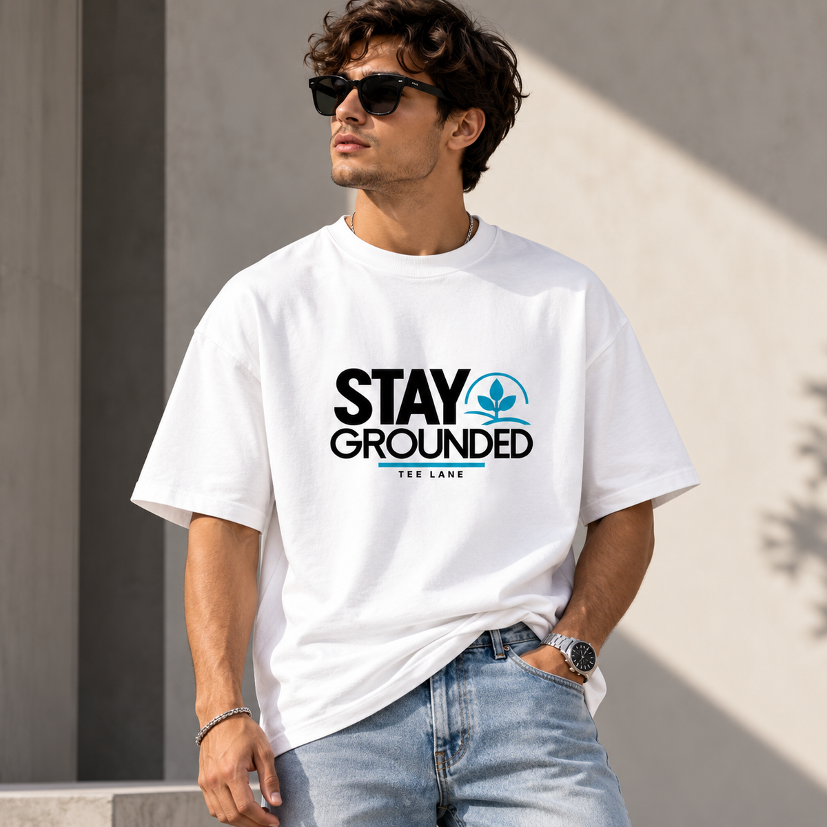 Stay Grounded Oversized TEE