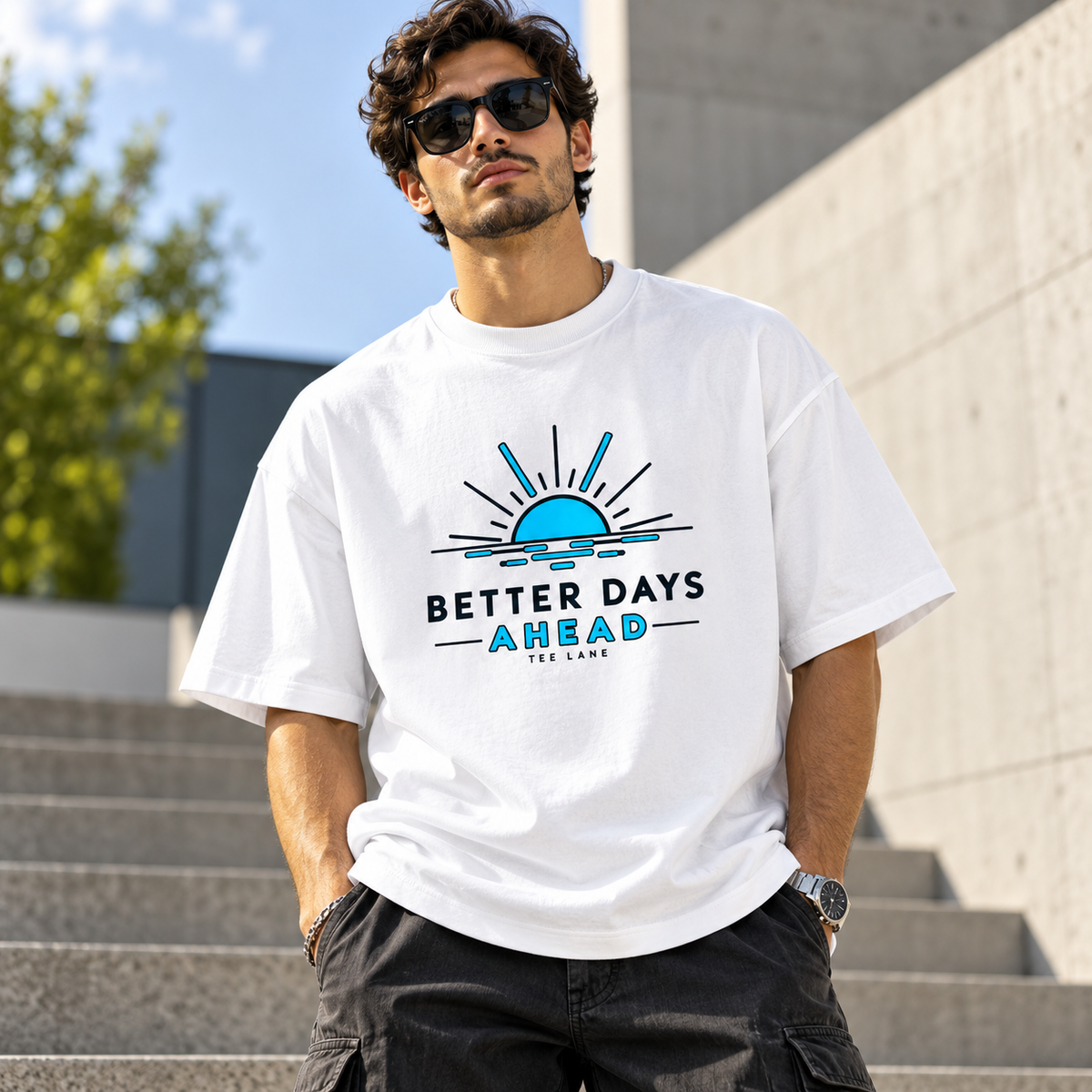 Better Days Ahead Oversized TEE