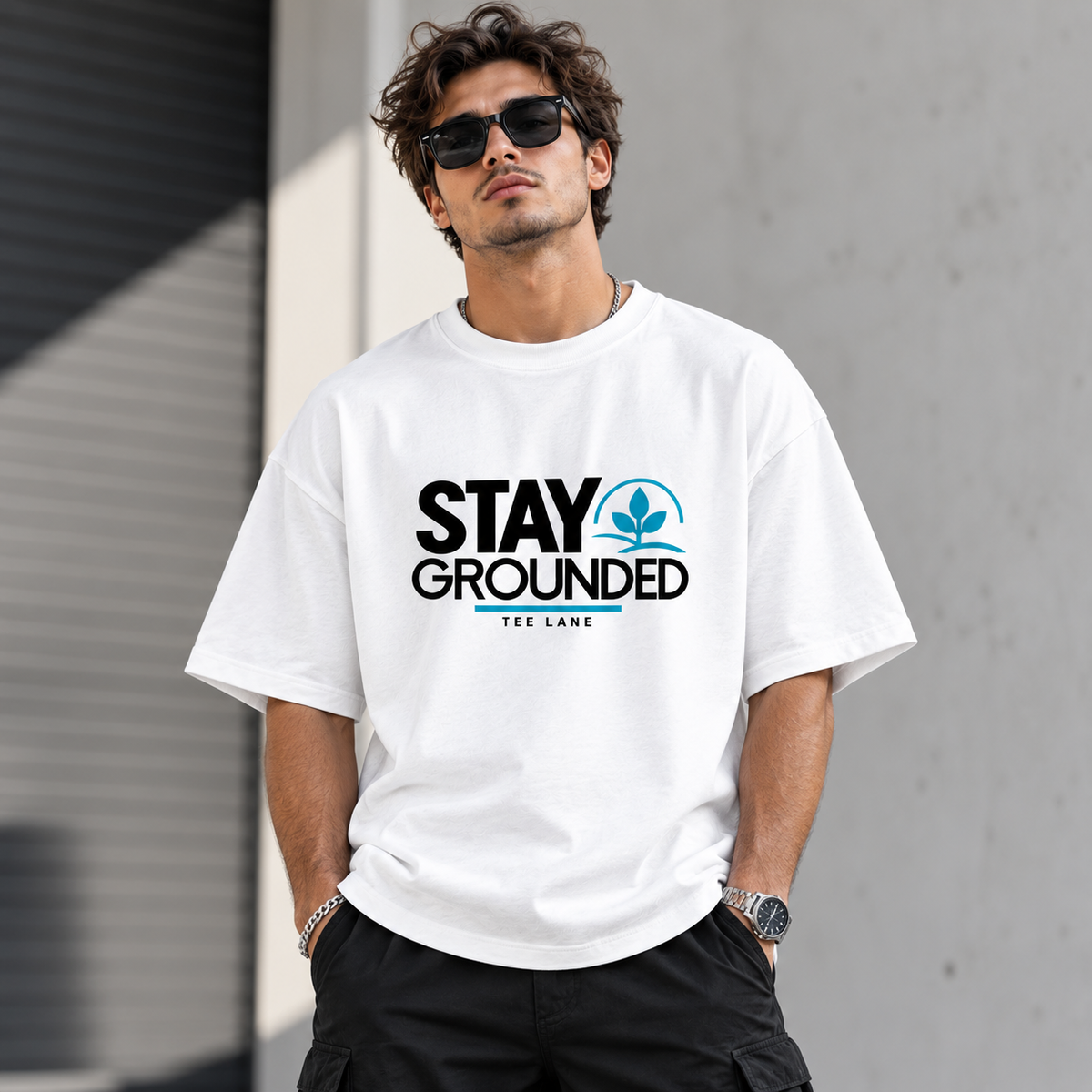 Stay Grounded Oversized TEE