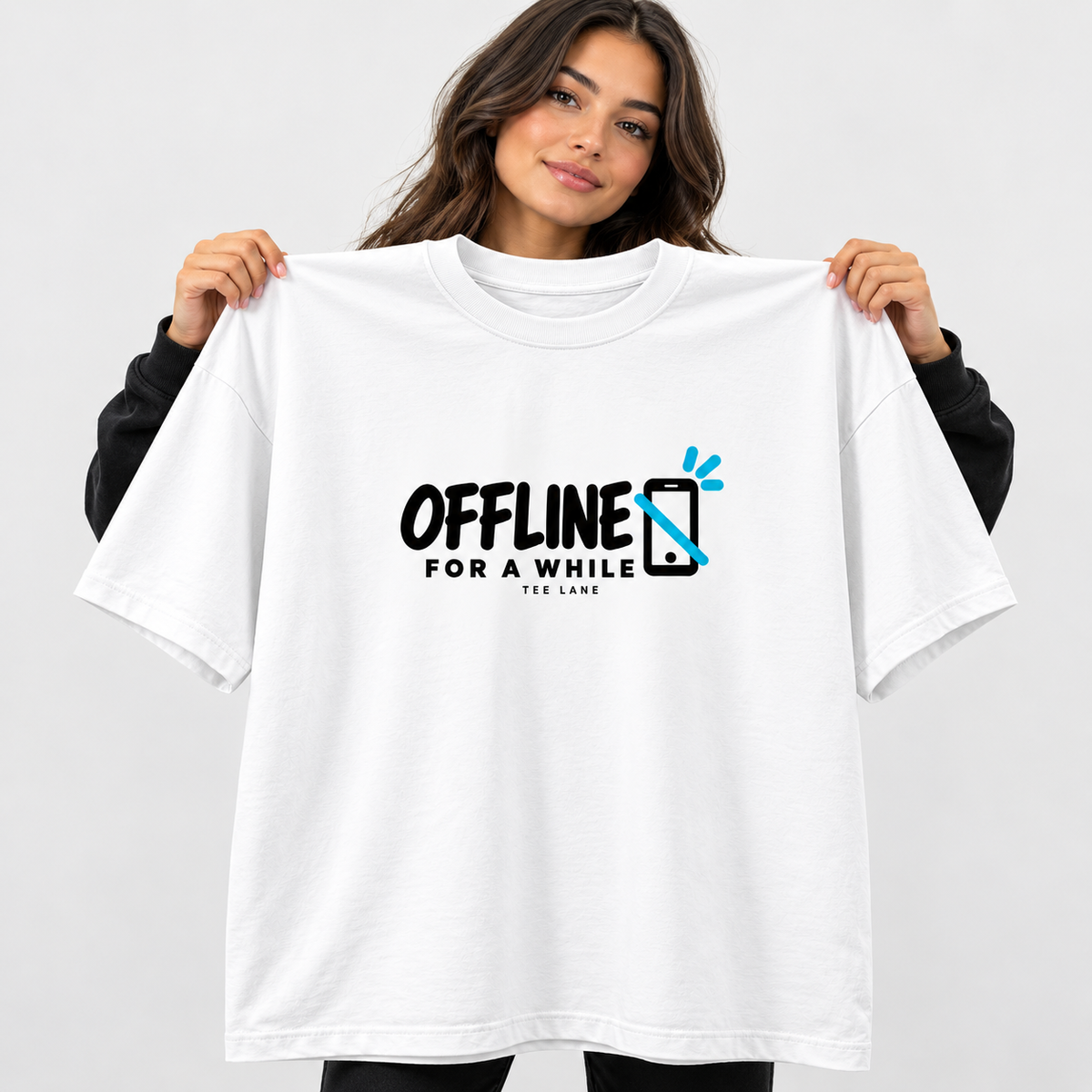 Offline for a While Oversized Tee