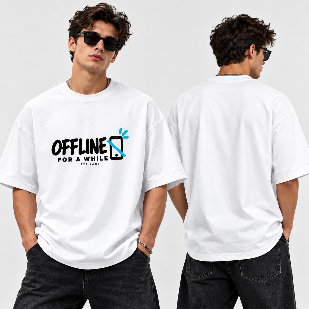 Offline for a While Oversized Tee