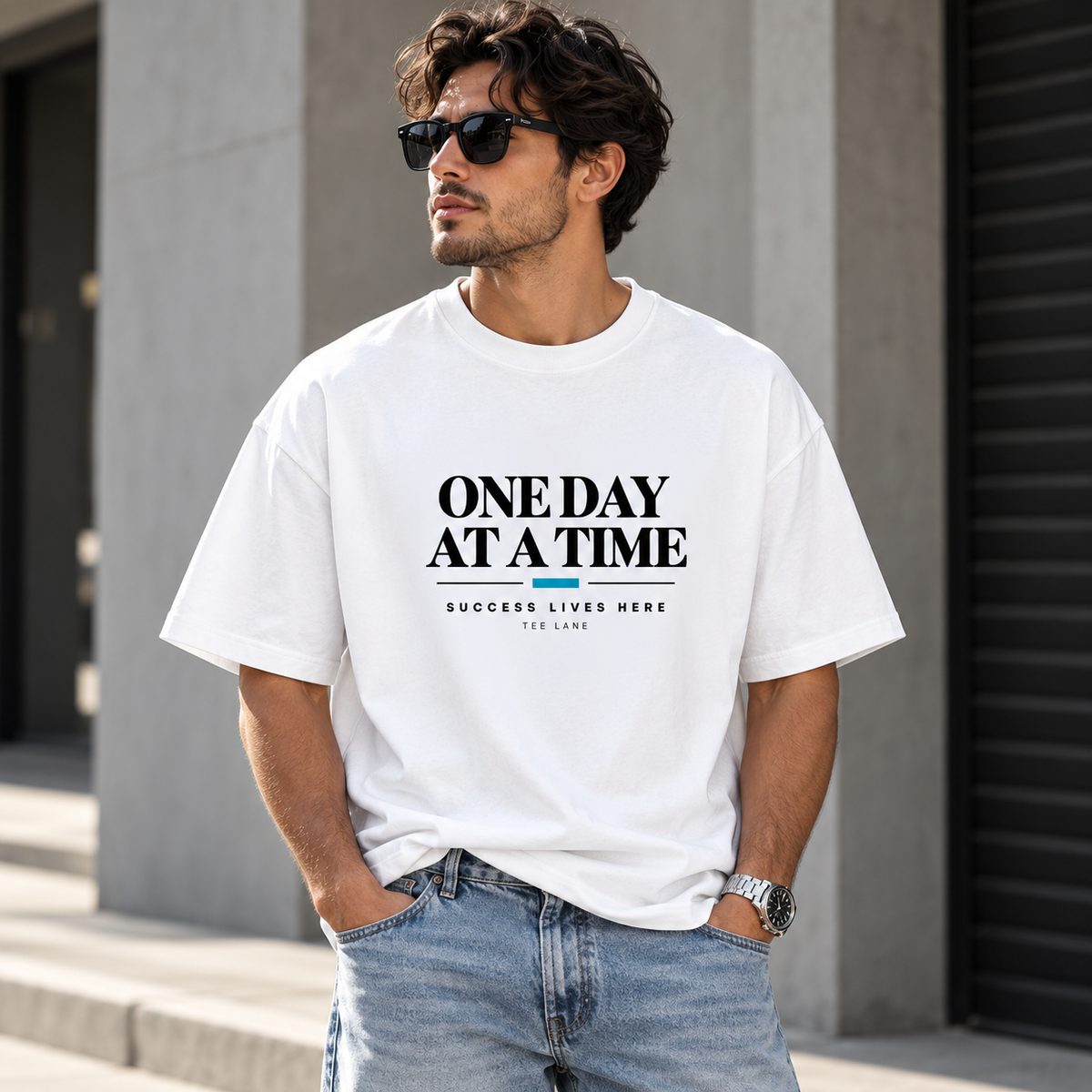 One Day at a Time Oversized TEE
